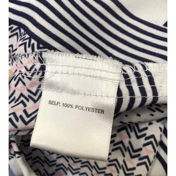 Rose & Olive Buttoned Up Top Womens 1X Patchwork Multi-Colored 3/4 Sleeve Flowy - Picture 8 of 9